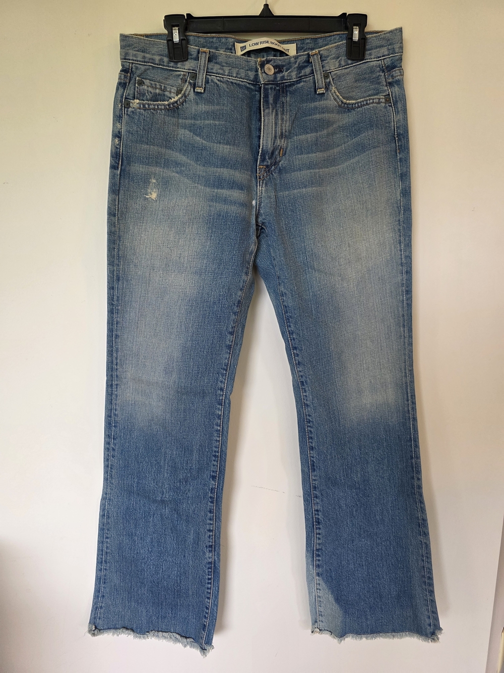 GAP 1969 Light Blue Frayed Women Straight Leg Jeans 10 Vintage